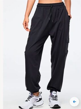 Zumba Fitness Black Cargo Track Joggers